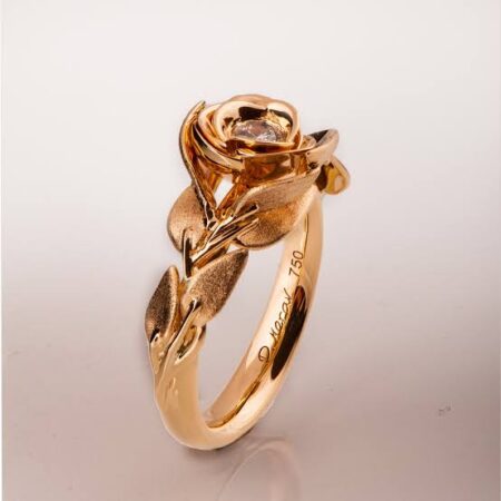 14k Gold Rose Ring